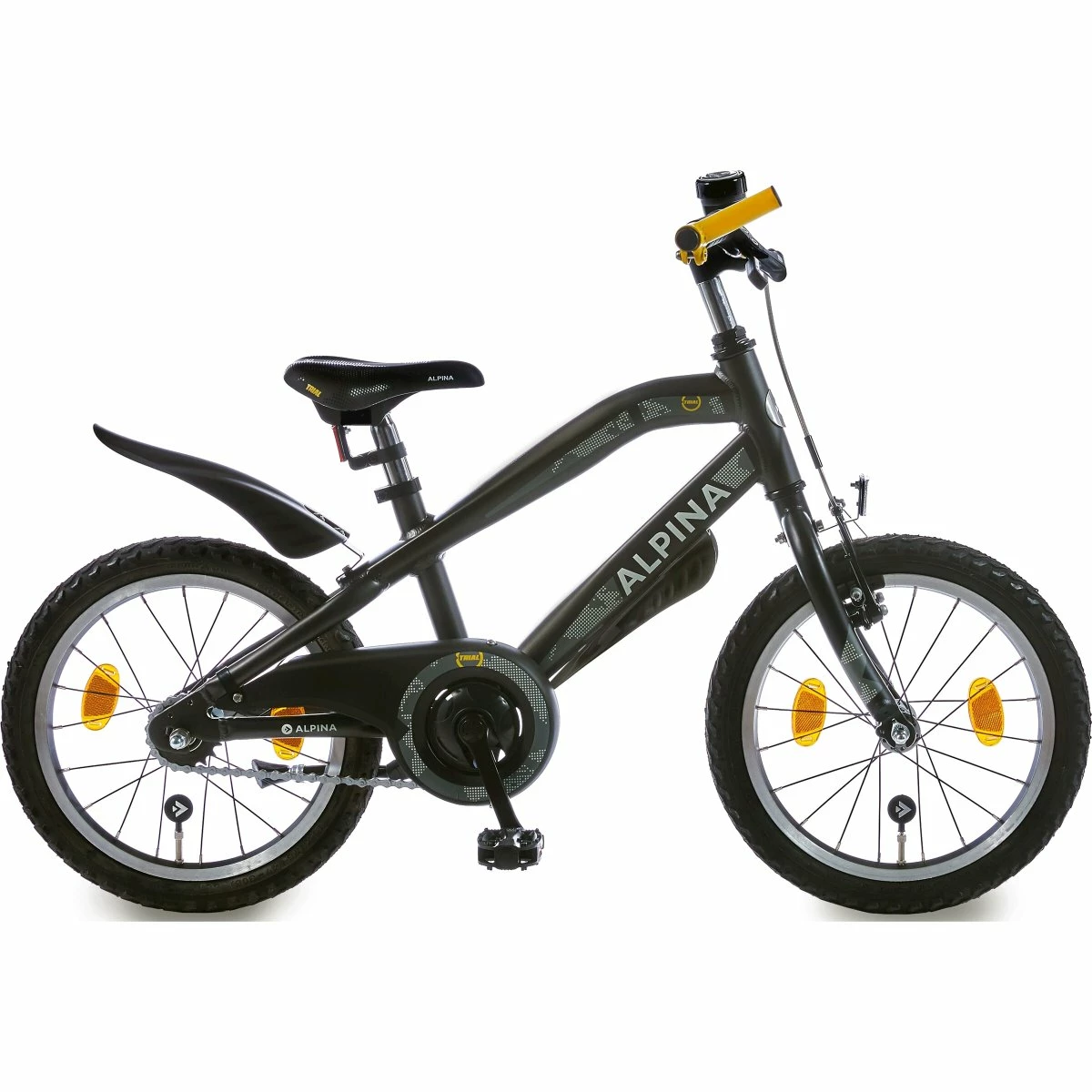16" Alpina Trial Drengecykel 25 Cm Alu Ramme Space Mat Sort 1 16" Alpina Trial Drengecykel 25 Cm Alu Ramme Space Mat Sort