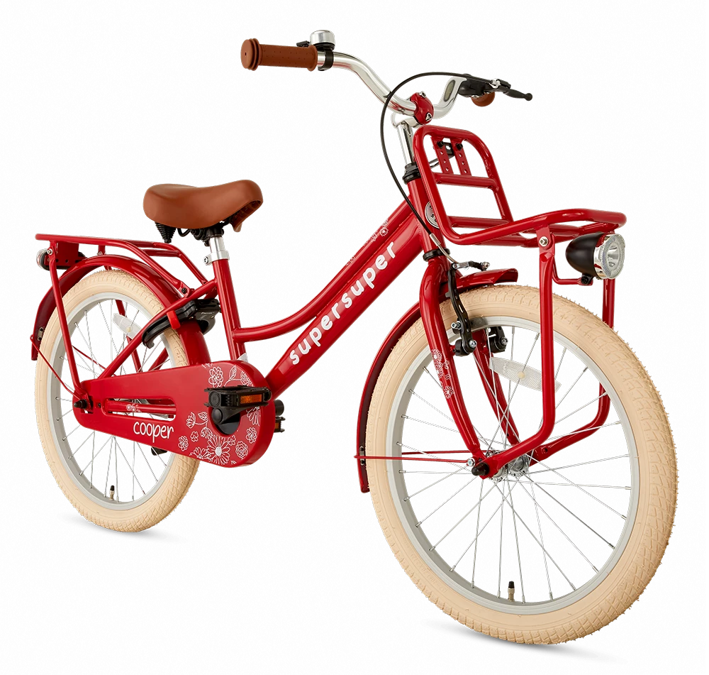 Supersuper 20 Tommer Pigecykel Cooper Super Super Rød 1 Supersuper 20 Tommer Pigecykel Cooper Super Super Rød