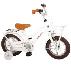 Volare Liberty 12 Tommer Pigecykel Med Fodbremse, Hvid